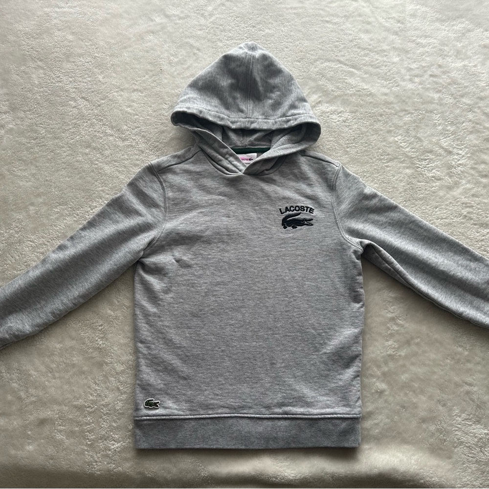 Lacoste Kids Gray Hoodie Sweater
